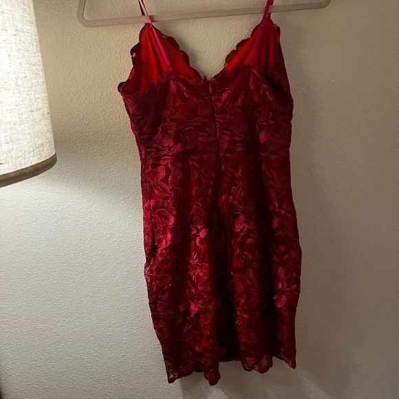 Guess Red Lace Cami bodycon dress - Picture 7 of 7